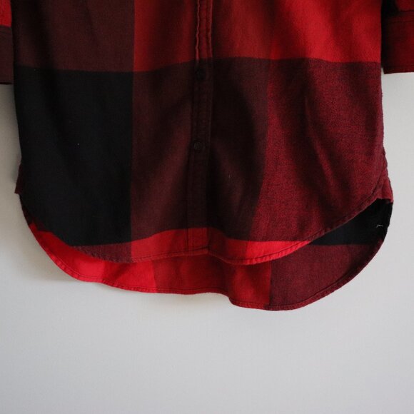 Wilfred Free Womens Red Sz S Plaid Buttoned Casual Layering Midi Dress - Picture 10 of 14